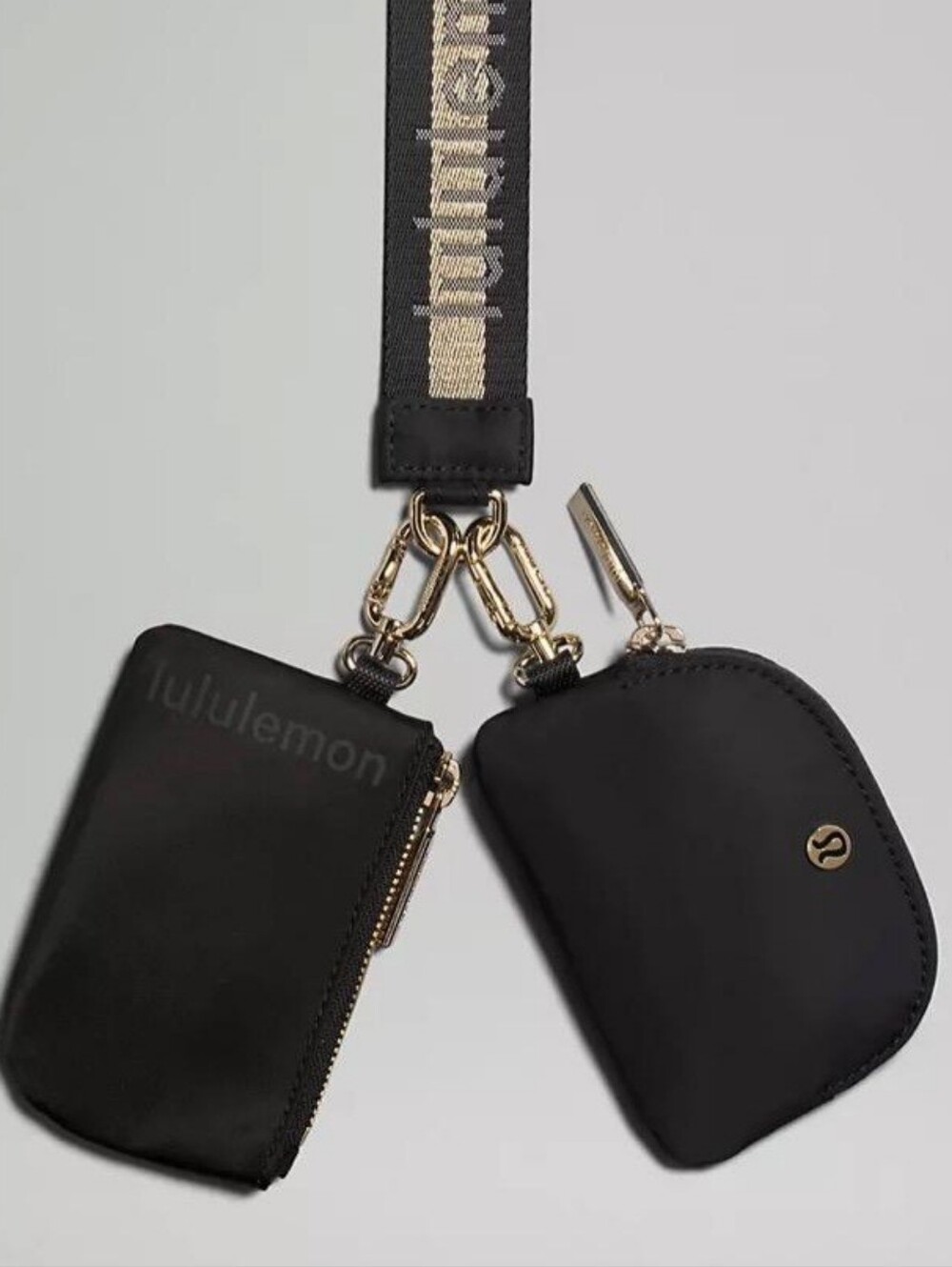 lululemon athletica Black Dual Pouch Wristlet Wallet Coin Purse